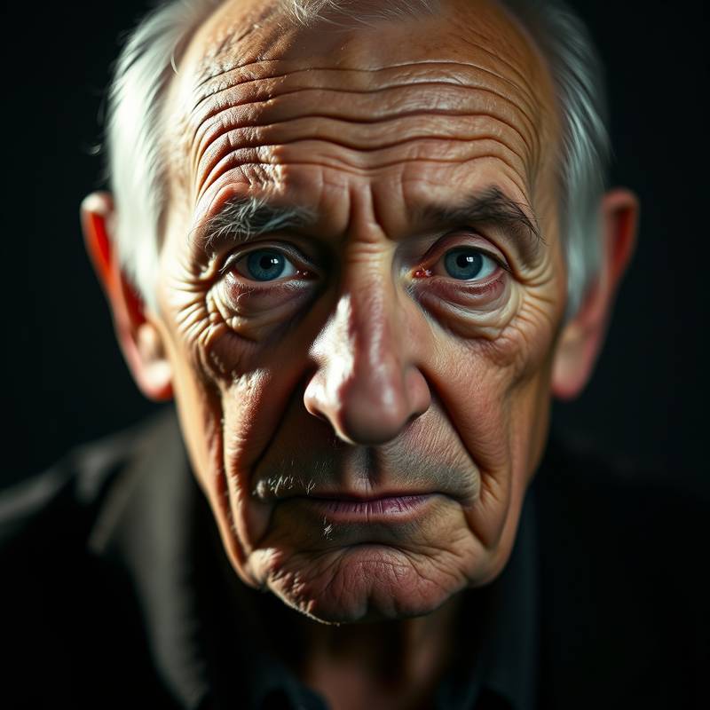 Ausdrucksstarkes Portrait eines alten Mannes, aufgenommen von Anna Meier.