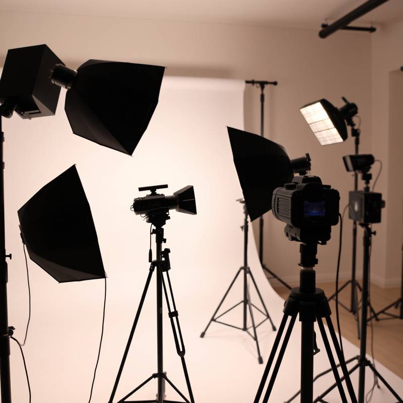 Kameraequipment im Studio
