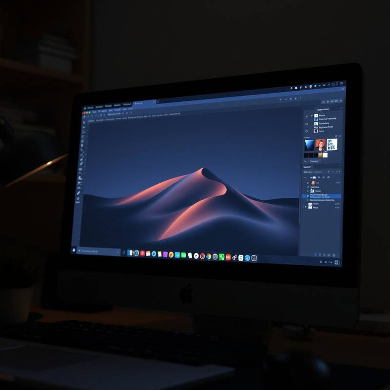 Photoshop-Arbeitsfläche auf einem Computer