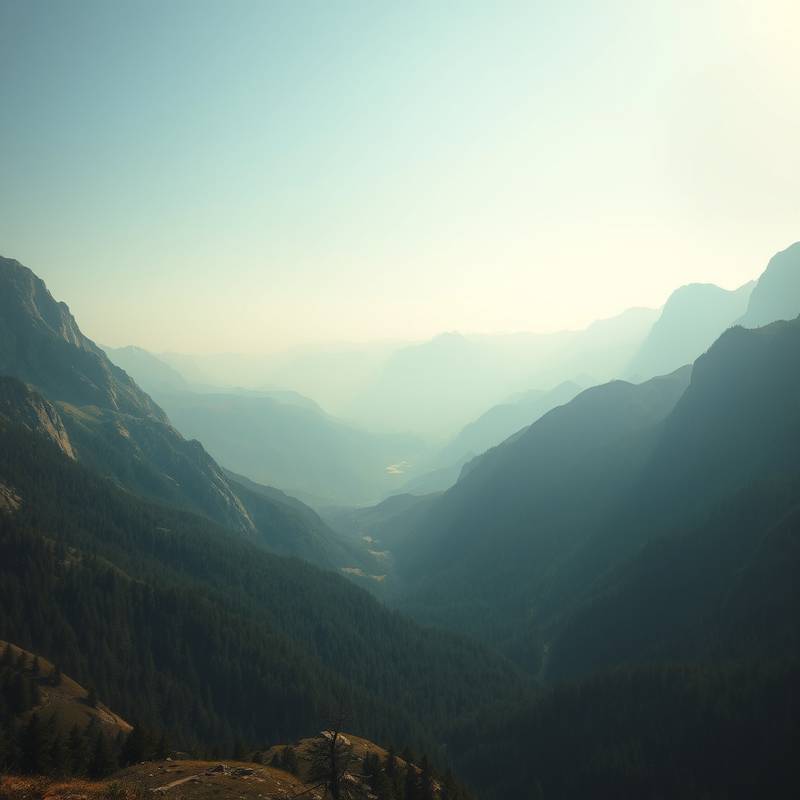 Weite Landschaft mit Bergen im Hintergrund